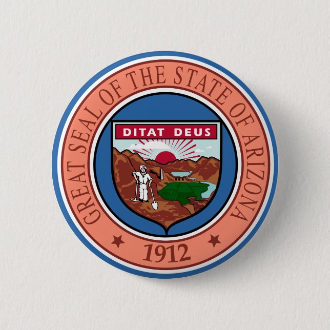 Seal of Arizona State USA Button (Front)