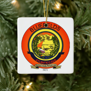 Seal of Bluefields, Nicaragua Ceramic Ornament