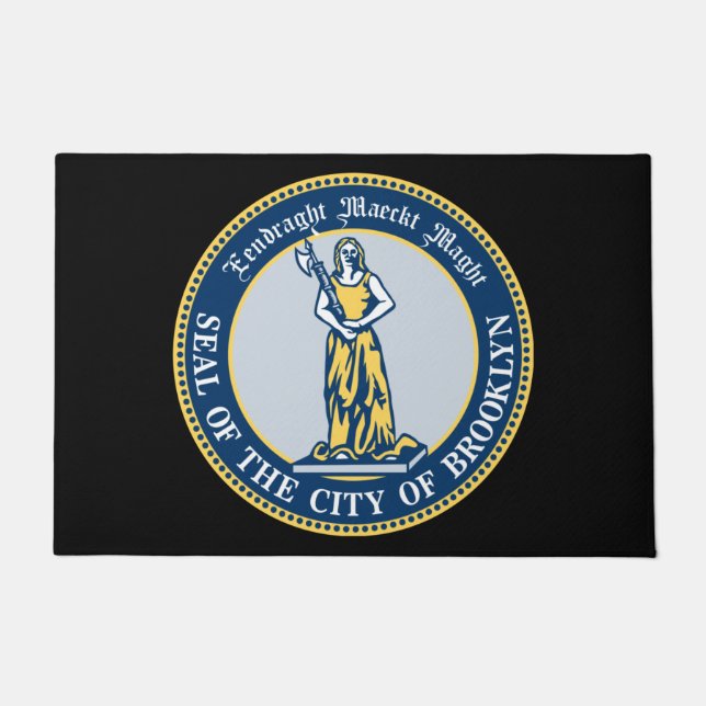 Seal of Brooklyn (Borough in New York City) Doormat (Front)