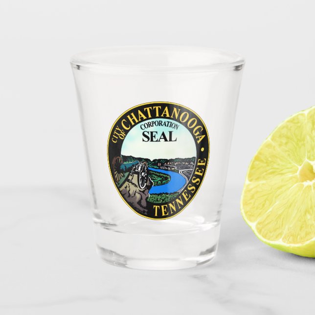 Seal of Chattanooga, Tennessee Shot Glass (Front)