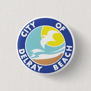 Seal of Delray Beach, Florida 1 Inch Round Button