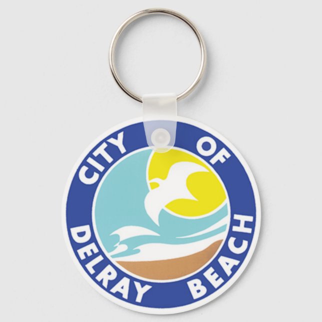 Seal of Delray Beach, Florida Keychain (Front)