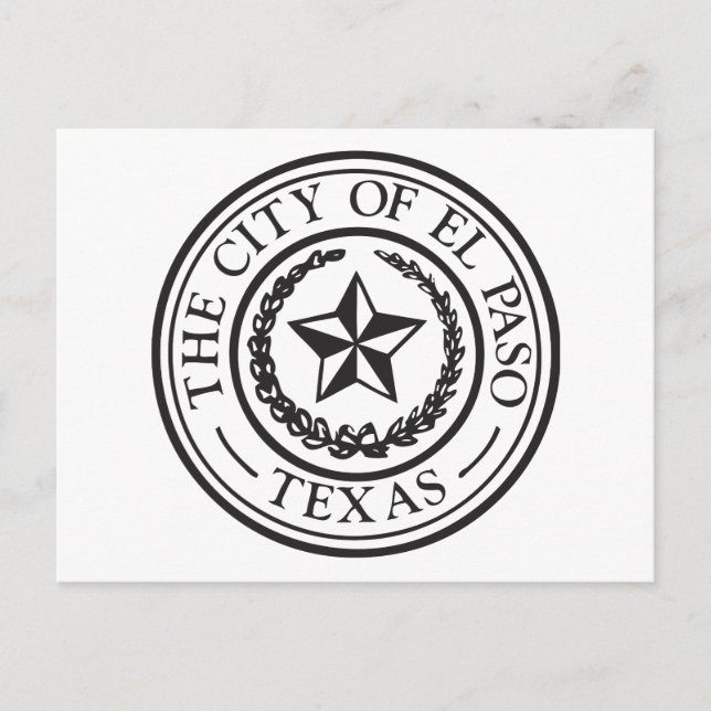 Seal of El Paso Postcard (Front)