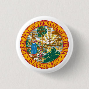 Seal of Florida 1 Inch Round Button