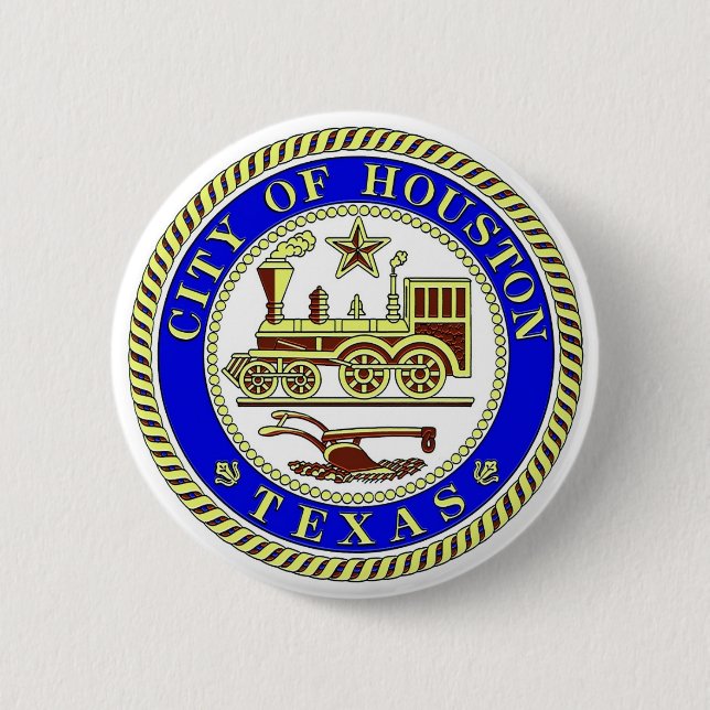 Seal of Houston 2 Inch Round Button (Front)