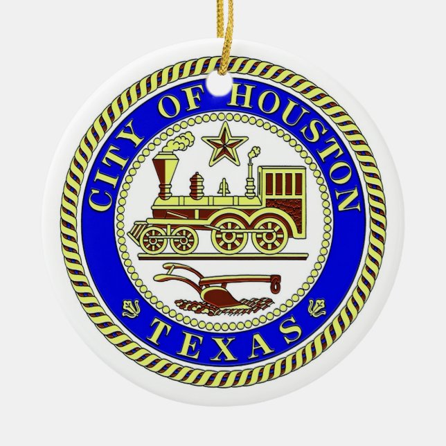 Seal of Houston Ceramic Ornament (Front)