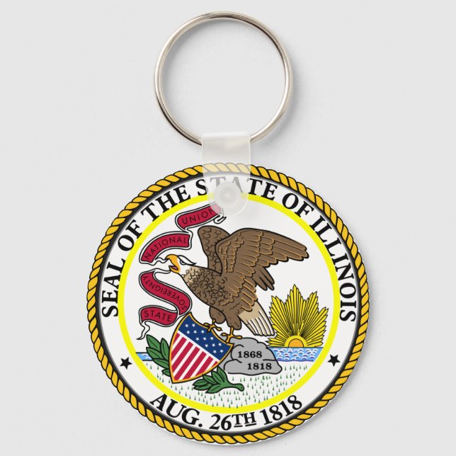 Seal of Illinois Keychain (Front)