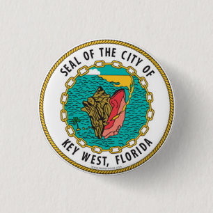 Seal of Key West, Florida 1 Inch Round Button