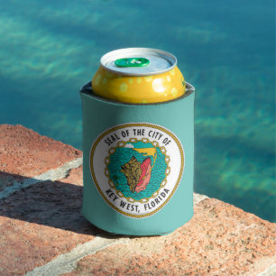 Seal of Key West, Florida Can Cooler