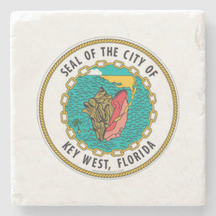 Seal of Key West, Florida Stone Coaster