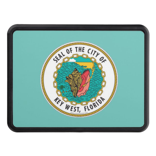 Seal of Key West, Florida Trailer Hitch Cover (Front)