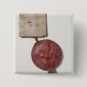 Seal of King Richard I 2 Inch Square Button
