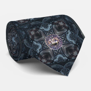 SEAL OF KNIGHTS TEMPLAR ON IRON CROSS Black Tie