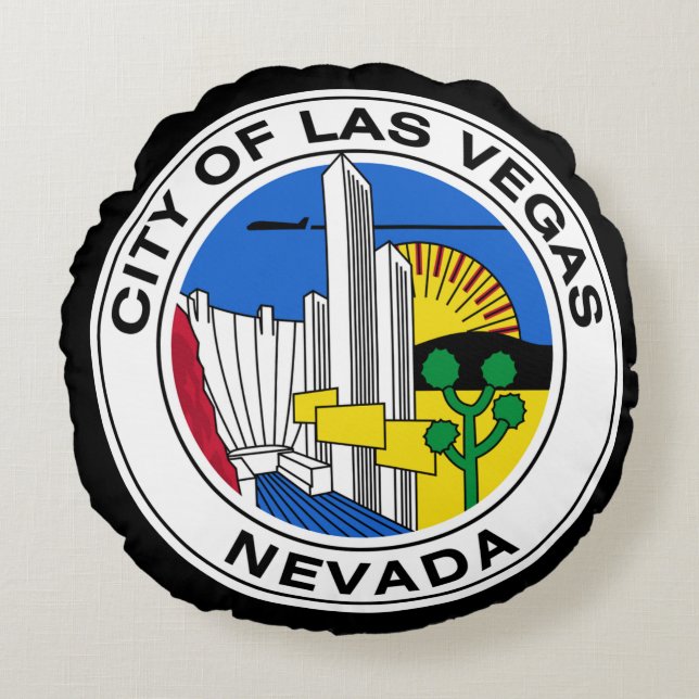 Seal of Las Vegas, Nevada Round Pillow (Front)