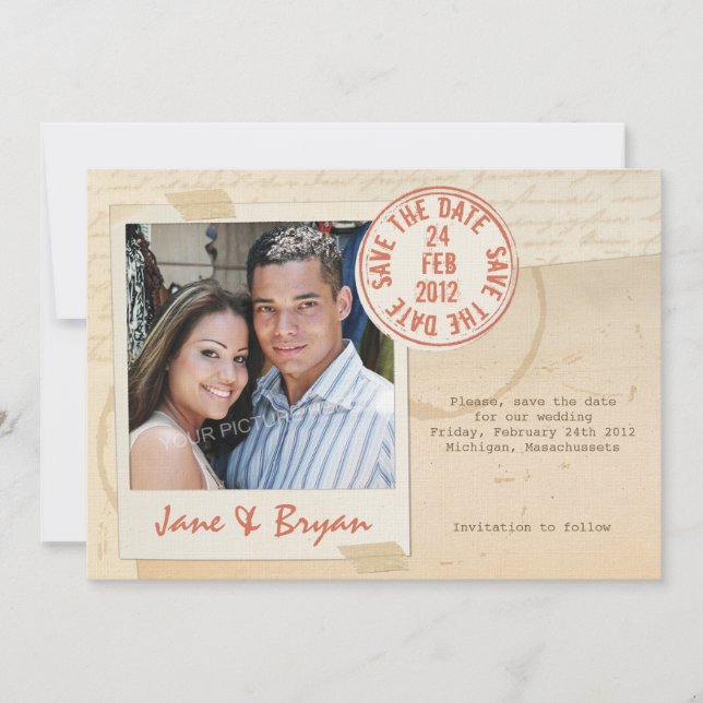 Seal of Love - Save the Date Card (Front)