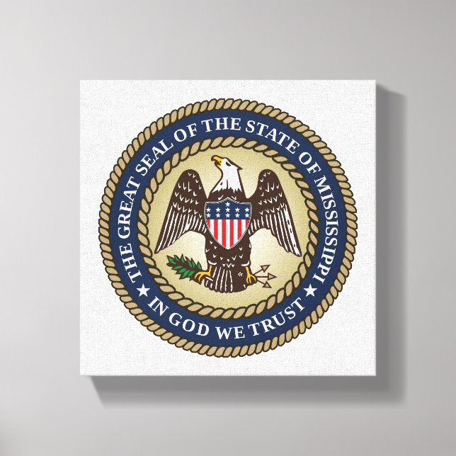 Seal of Mississippi Canvas Print (Front)