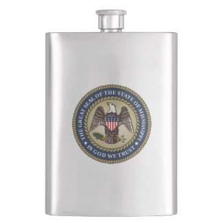 Seal of Mississippi Hip Flask