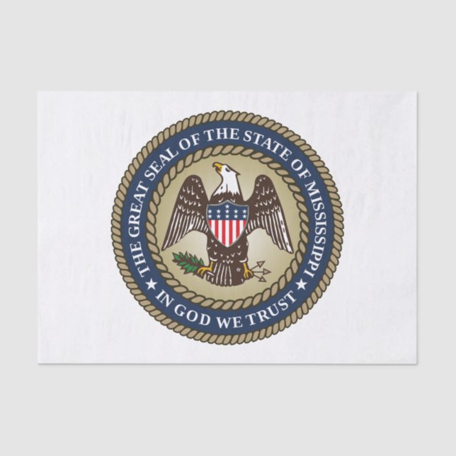 Seal of Mississippi Tissue Paper (Front)