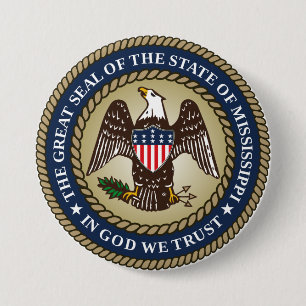 Seal of Mississippi (US State) 3 Inch Round Button