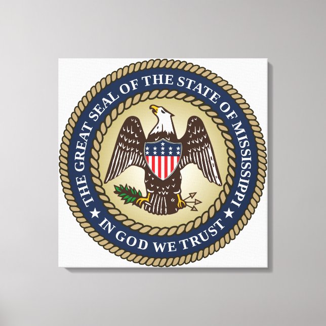 Seal of Mississippi (US State) Canvas Print (Front)