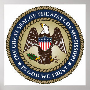 Seal of Mississippi (US State) Poster