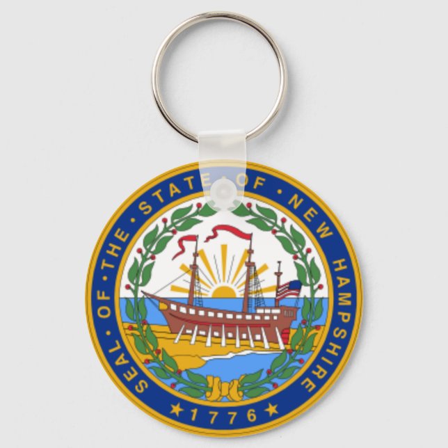 SEAL OF NEW HAMPSHIRE KEYCHAIN (Front)