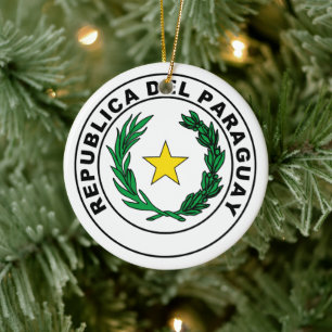 Seal of Paraguay Ceramic Ornament