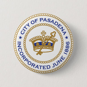 Seal of Pasadena, California 2 Inch Round Button