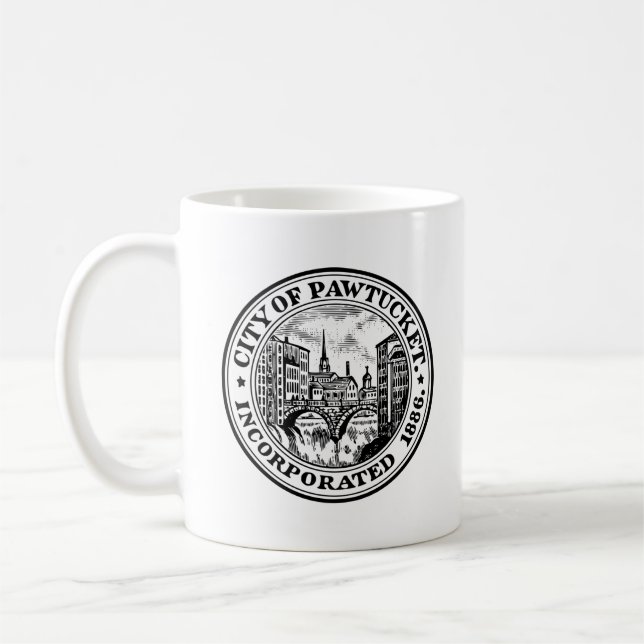 Seal of Pawtucket, Rhode Island Coffee Mug (Left)
