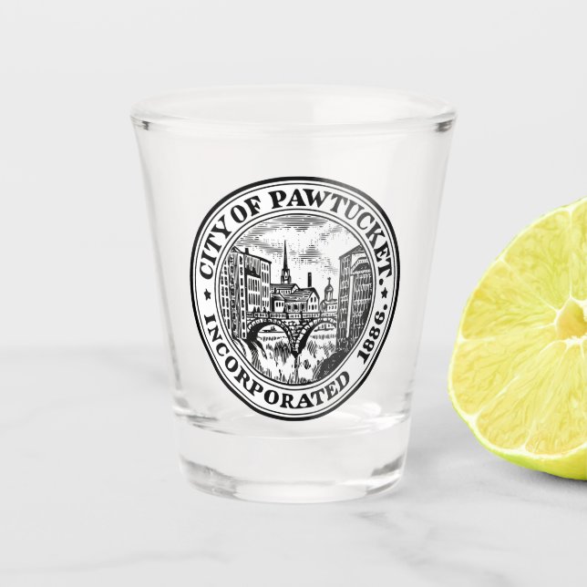 Seal of Pawtucket, Rhode Island Shot Glass (Front)
