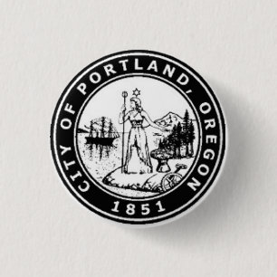 Seal of Portland, Oregon 1 Inch Round Button