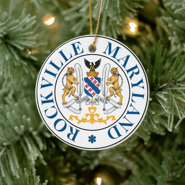 Seal of Rockville, Maryland  Ceramic Ornament (Tree)