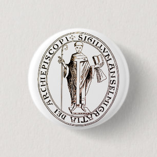 Seal of Saint Anselm of Canterbury 1 Inch Round Button
