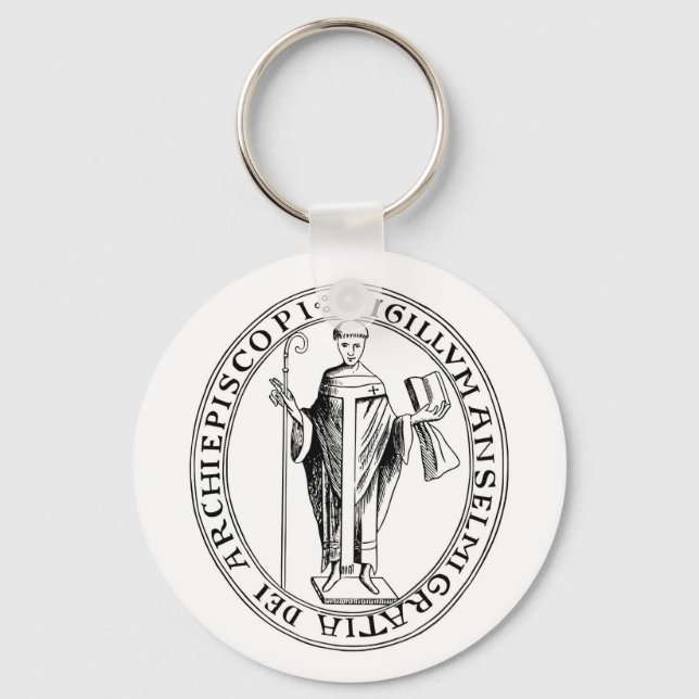 Seal of Saint Anselm of Canterbury Keychain (Front)