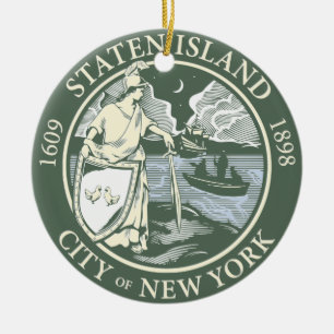 Seal of Staten Island (Borough of New York City) Ceramic Ornament