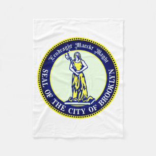 Seal Of The Borough Of Brooklyn New York _1 Fleece Blanket
