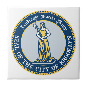Seal of the Borough of Brooklyn, New York Tile