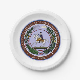 SEAL of the CONDEDERACY Paper Plate