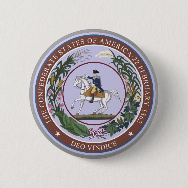 Seal of the Confederacy 2 Inch Round Button (Front)