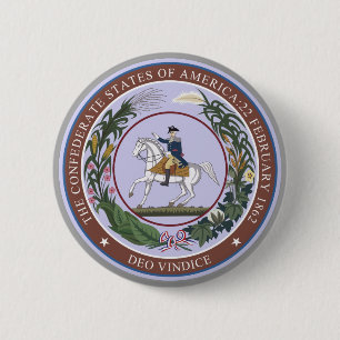 Seal of the Confederacy 2 Inch Round Button