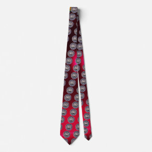 SEAL OF THE KNIGHTS TEMPLAR Gem Red Burgundy Tie