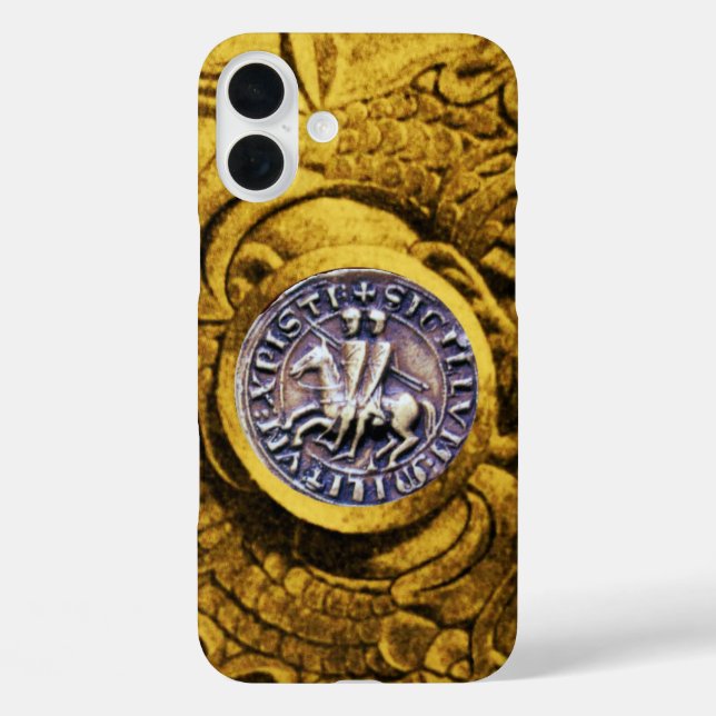 SEAL OF THE KNIGHTS TEMPLAR gold yellow Case-Mate iPhone Case (Back)