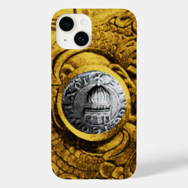SEAL OF THE KNIGHTS TEMPLAR gold yellow Case-Mate iPhone Case (Back)
