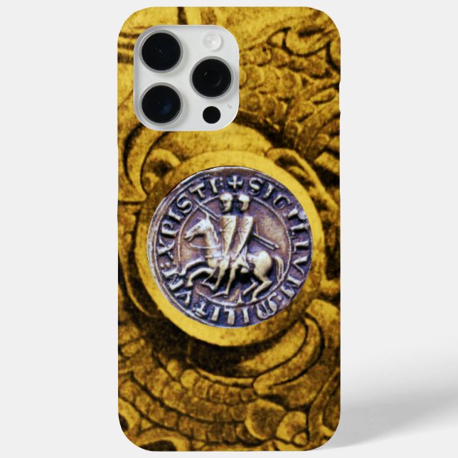 SEAL OF THE KNIGHTS TEMPLAR gold yellow Case-Mate iPhone Case (Back)