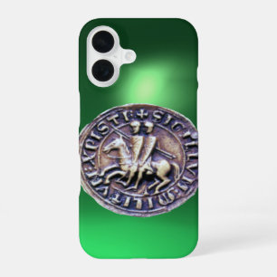 SEAL OF THE KNIGHTS TEMPLAR green iPhone 16 Case