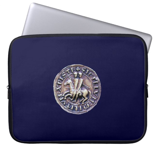 SEAL OF THE KNIGHTS TEMPLAR grey Laptop Sleeve (Front)