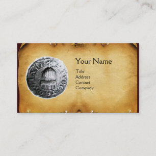 SEAL OF THE KNIGHTS TEMPLAR MONOGRAM parchment Business Card