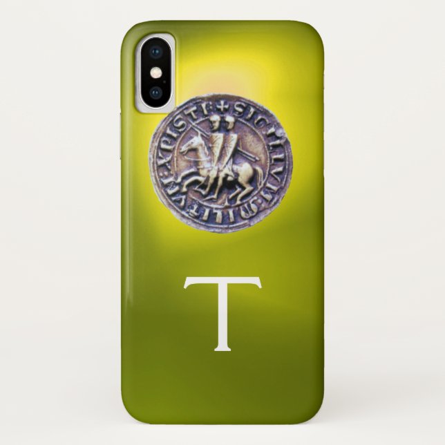 SEAL OF THE KNIGHTS TEMPLAR MONOGRAM yellow Case-Mate iPhone Case (Back)