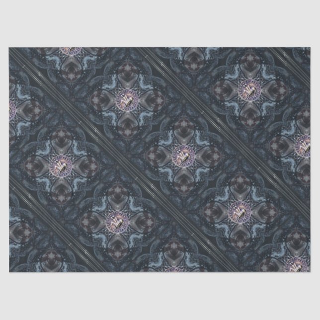 SEAL OF THE KNIGHTS TEMPLAR ON IRON CROSS Black Tissue Paper (Front)