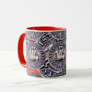 SEAL OF THE KNIGHTS TEMPLAR Red Mug